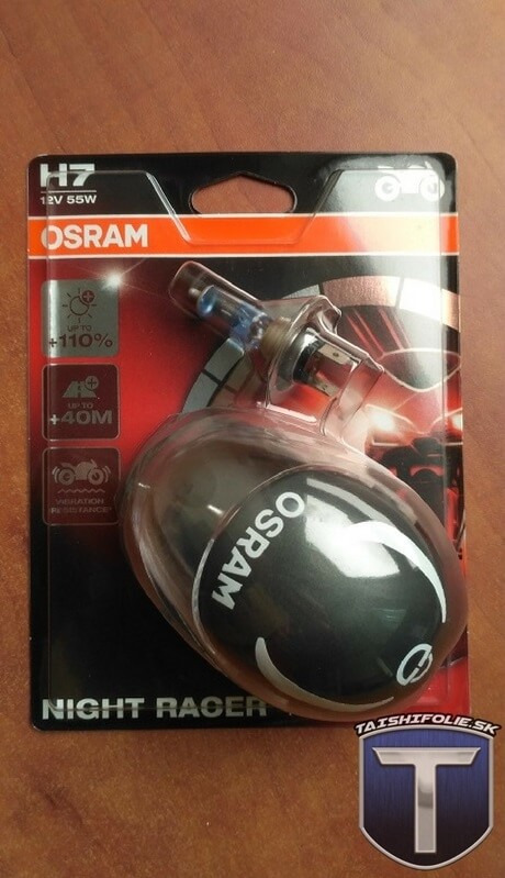 H7 osram night racer +110 ziarovky pre motorku - TaishiFolie