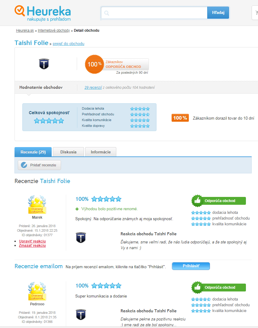 TaishiFolie-recenzie-od-zakaznikov-heureka-referencie