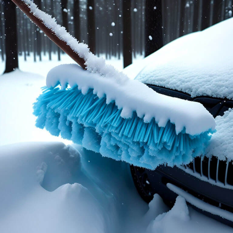 metlička na odhrňánie snehu z auta