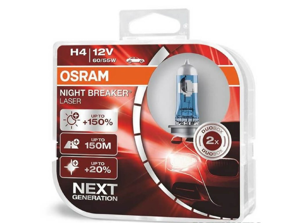 Sada 2ks H4 OSRAM Night Breaker Laser +150% Next Generation