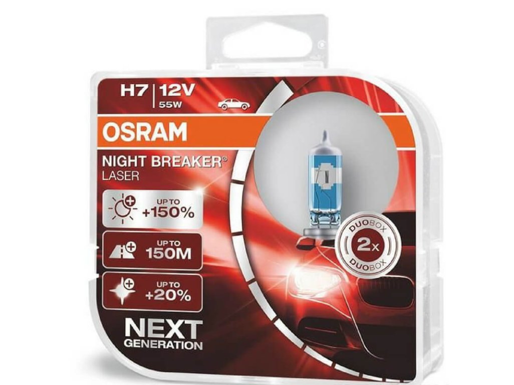 Sada 2ks H7 OSRAM Night Breaker Laser +150% Next Generation