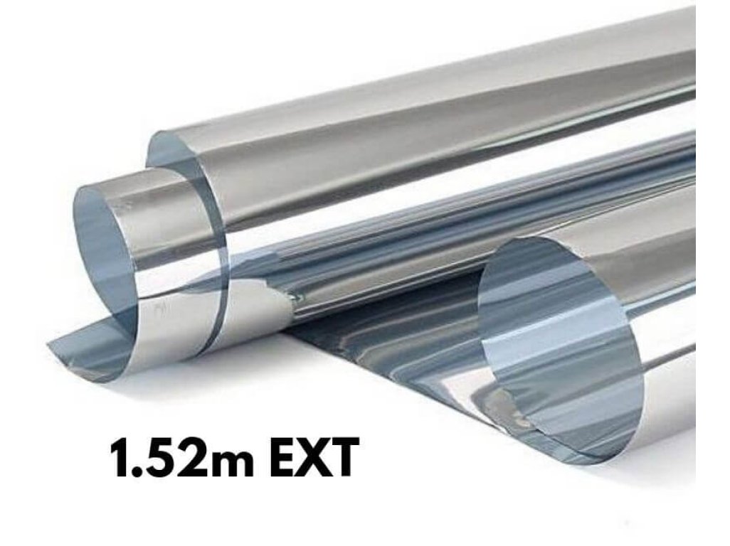 Zrkadlová fólia na okná Silver 20% exteriérová 1,52x1m