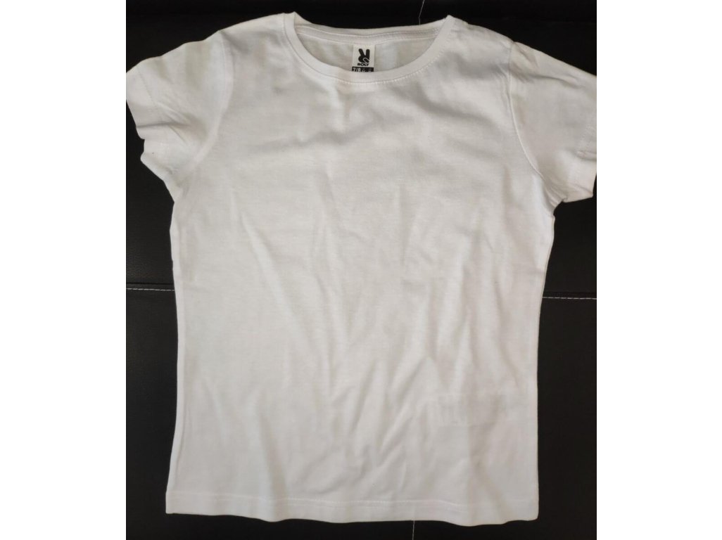 Biele potlačiteľné tričko pre deti 7-8 rokov ROLY