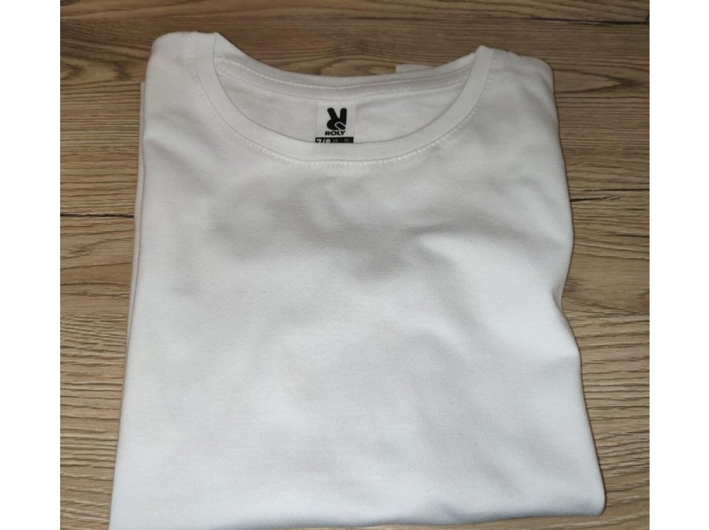 5ks biele potlačiteľné tričká pre deti 7-8 rokov ROLY