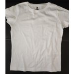 5ks biele potlačiteľné tričká pre deti 7-8 rokov ROLY
