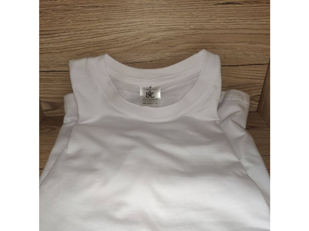 Biele potlačiteľné tričko pre dospelých B&C - veľkosť M
