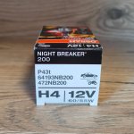 H4 OSRAM Night Breaker Laser +200% 1ks