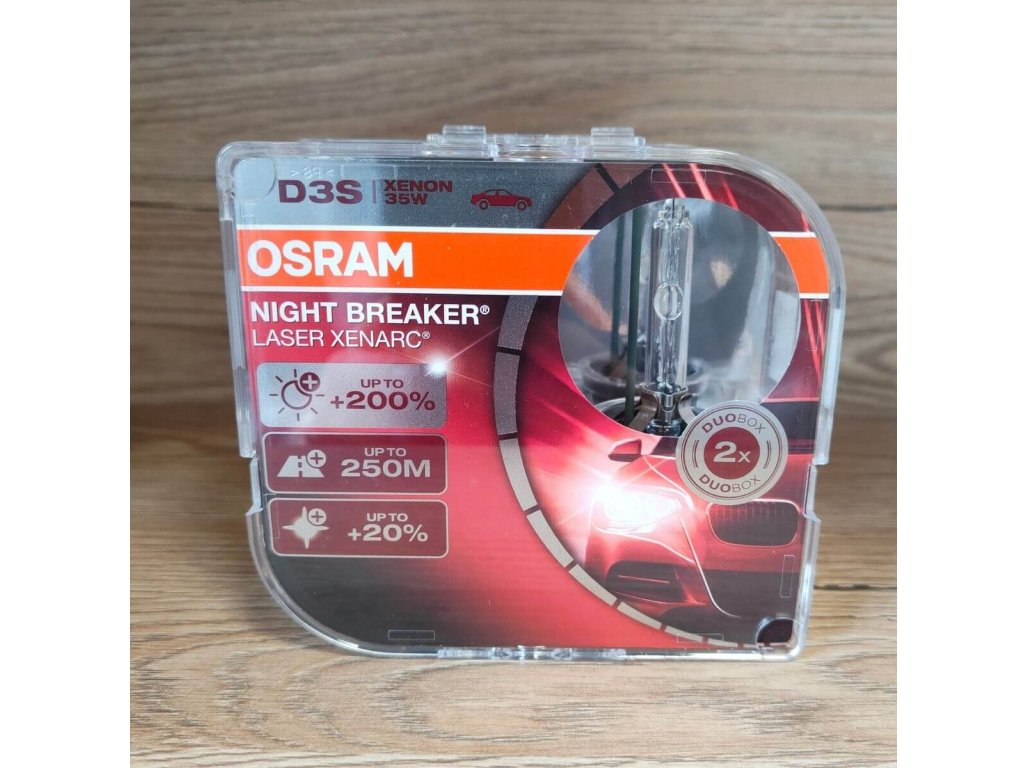 Xenonová výbojka 2ks D3S OSRAM Xenarc Night Breaker Laser +200% Box