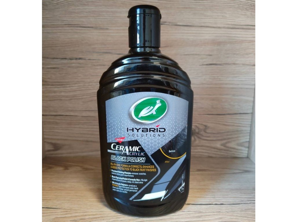 Keramická leštiaca pasta na čierne laky 500ml Ceramic Acrylic Black Polish Turtle Wax