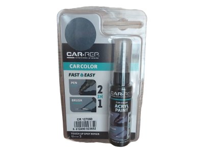 Tmavá strieborná metalická farba na lak 127050 korekčné pero a štetec 12ml Touch-up Spot Repair CAR-REP
