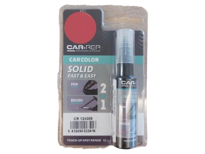 Červená farba na lak 124005 korekčné pero a štetec 12ml Touch-up Spot Repair CAR-REP