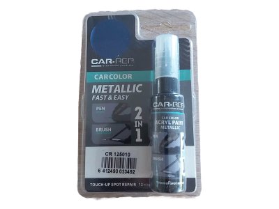 Modrá metalická farba na lak 125010 korekčné pero a štetec 12ml Touch-up Spot Repair CAR-REP