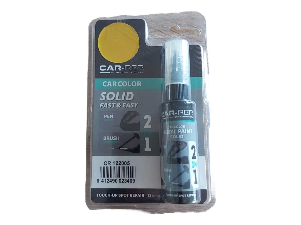 Žltá farba na lak 122005 korekčné pero a štetec 12ml Touch-up Spot Repair CAR-REP
