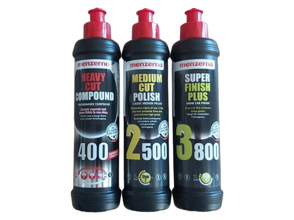 Leštiace pasty 400, 2500, 3800 Menzerna sada 3ks 250ml