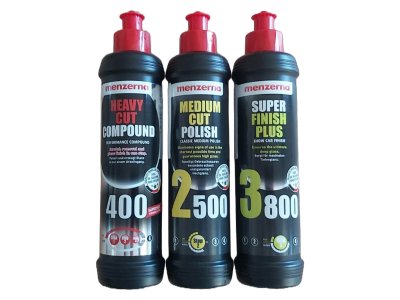 Leštiace pasty 400, 2500, 3800 Menzerna sada 3ks 250ml