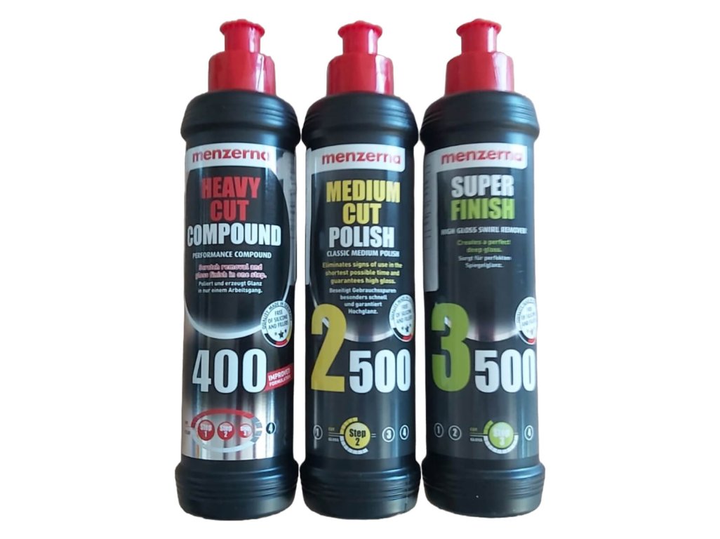Leštiace pasty 400, 2500, 3500 Menzerna sada 3ks 250ml