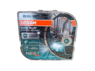 Xenonová výbojka 2ks D1S 35W OSRAM Xenarc Cool Blue Intense NextGeneration 6200K +150% BOX