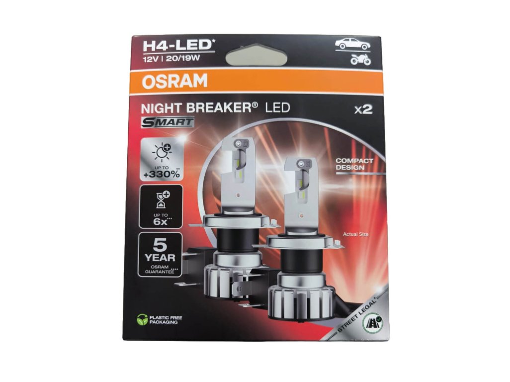 H4 Night Breaker LED +330% 64193DWNB 6000K 2ks OSRAM