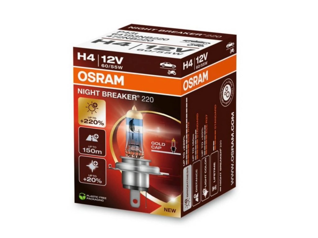 H4 OSRAM Night Breaker Laser +220% 1ks