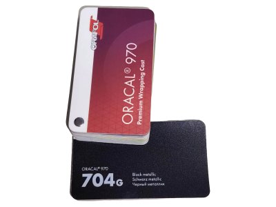 Čierna lesklá metalická liata fólia Oracal 970RA Black Metallic 704