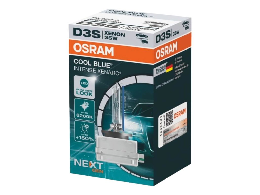 Xenonová výbojka 1ks D3S 35W OSRAM Xenarc Cool Blue Intense NextGeneration 6200K +150%