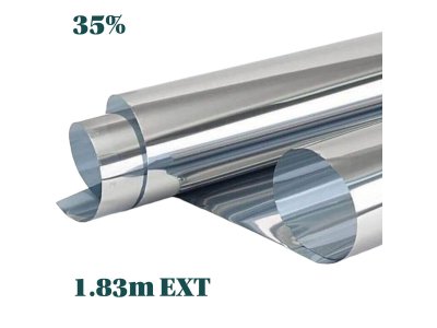 Zrkadlová fólia na okná Silver 35% exteriérová 1,83x1m