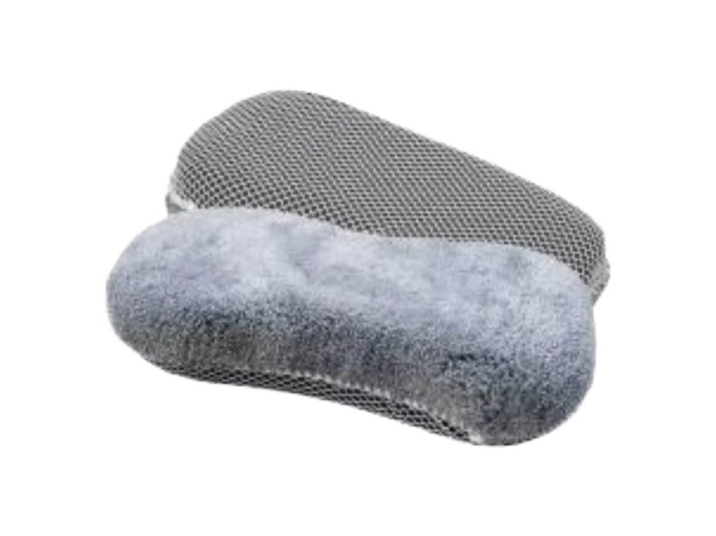 Mikrovláknová špongia so sieťkou šedá Bradas