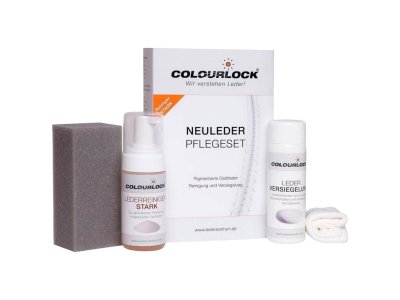 Sada na starostlivosť o kožu so silným znečistením Colourlock Leather Care Kit Stark Cleaner and Shield