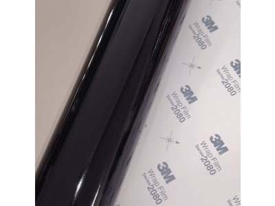 Čierna lesklá liata fólia 3M 2080 Gloss Black G12